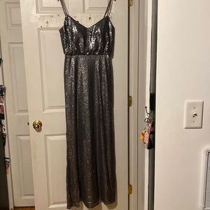 Silver Sequin Formal Dress